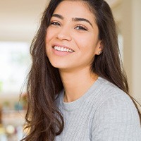 Woman with beautiful teeth smiling